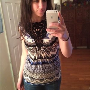 Forever Twenty One Multicolor Top Knitted Detail