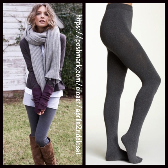 Boutique Accessories - Charcoal Grey Fleece Lined Tights