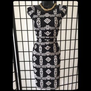 INC Black & White Dress