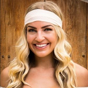Stacie Blush with Gold Dots Headband