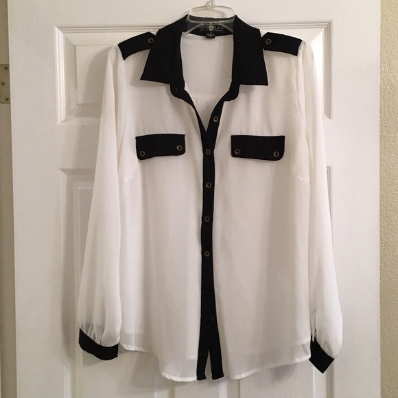 White and Black blouse