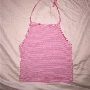 Red and white rubbed Brandy Melville halter