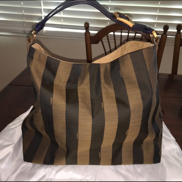 Authentic Fendi Pequin Hobo--Large