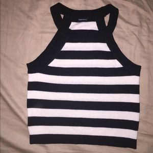 Black and white knit tank Brandy Melville