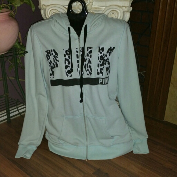 PINK Victoria's Secret Jackets & Blazers - VS Pink Cheetah Zip Up Hoodie