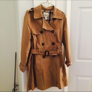 Camel trench coat