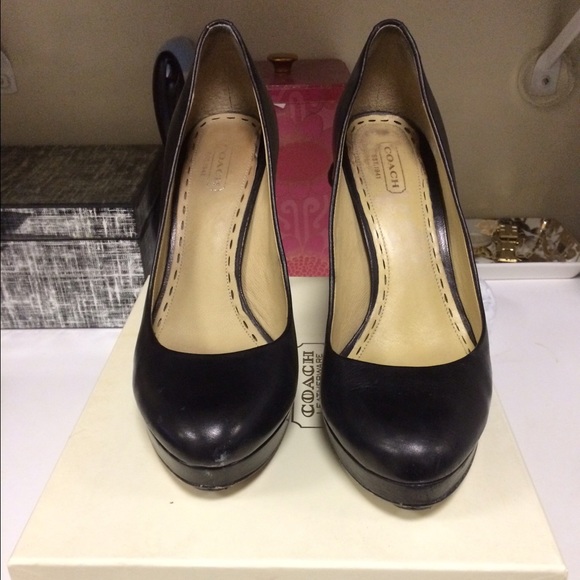 Coach size 8 platform pumps