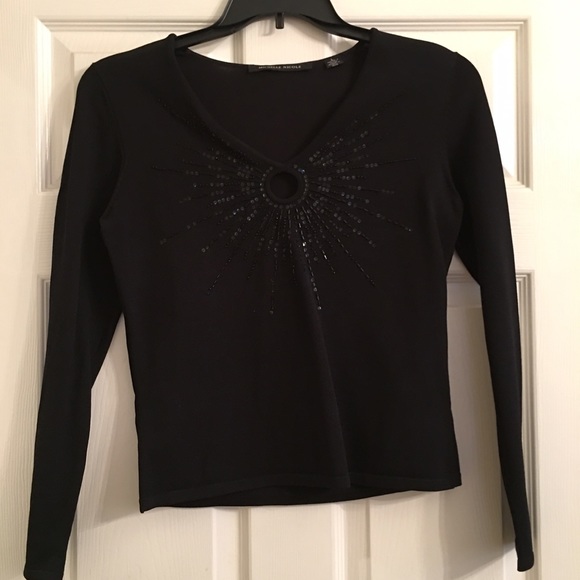 Black beaded shirt