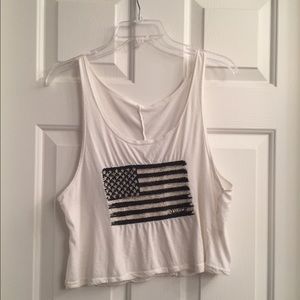 american flag tank- Brandy Melville
