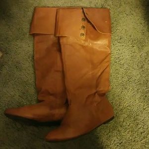Cognac colored riding boots