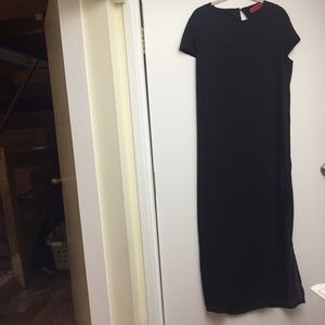 Black column dress