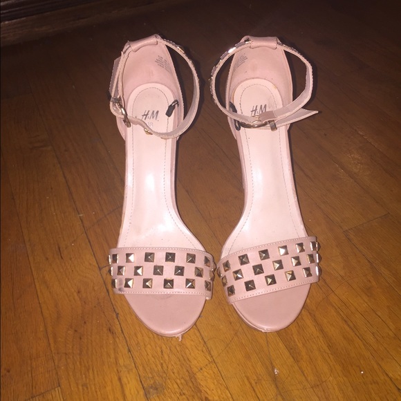 H&M Shoes - Nude studded strappy heels