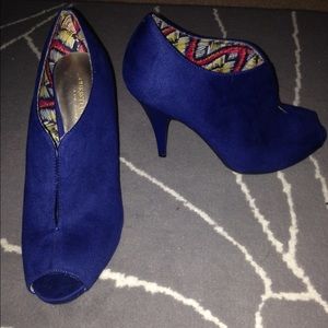 Christian Siriano Blue Booties