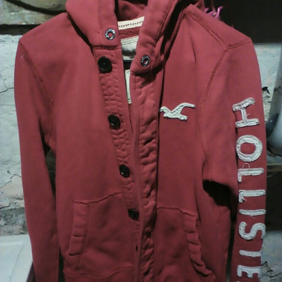 Hollister mens button up hoodie jacket