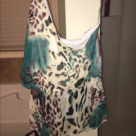 One shoulder safari blouse