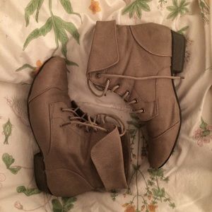 ON HOLD Brown Lace Up Ankle Boots