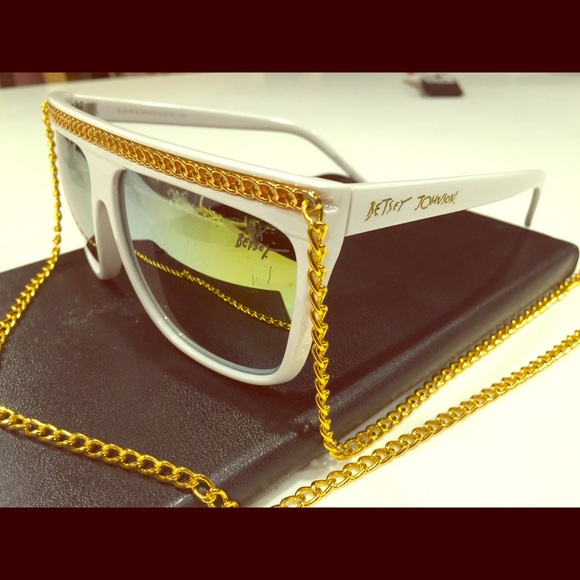 Betsey Johnson Sunglasses with Gold Chain