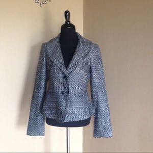 Ann Taylor blazer and DKNY tank top.