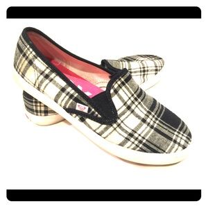 Roxy Plaid Slip On Sneakers