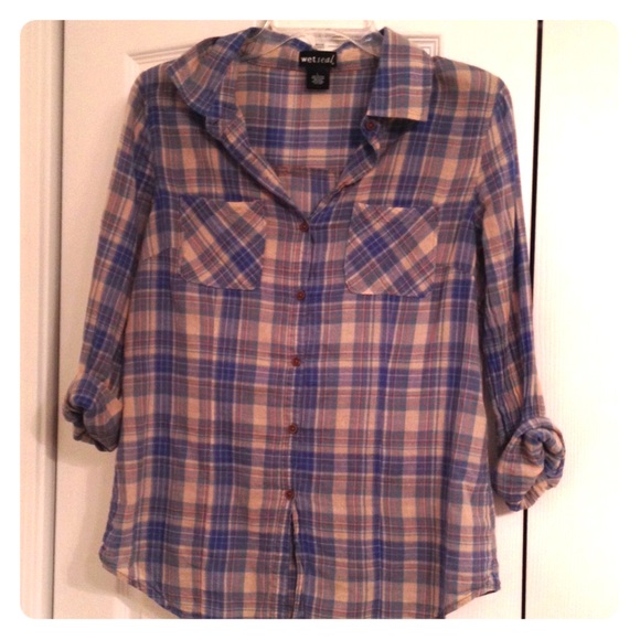 Plaid button down