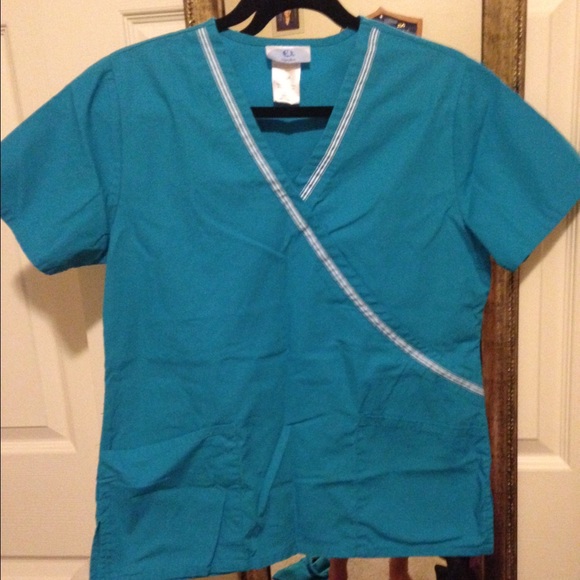 Teal scrub top