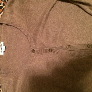 Taupe button down cardigan