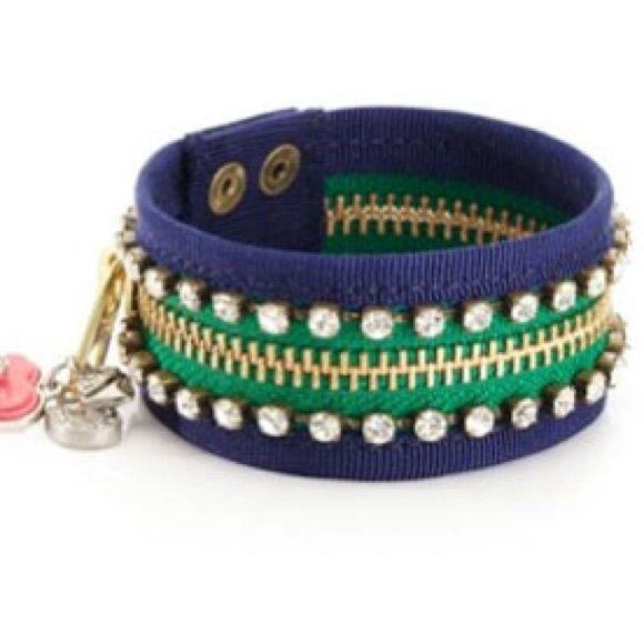 JUICY COUTURE authentic blue/green zipper bracelet