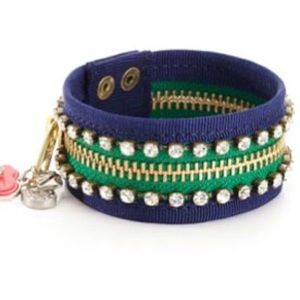 JUICY COUTURE authentic blue/green zipper bracelet