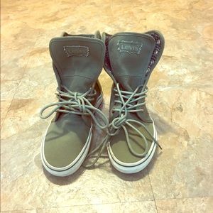 Levis canvas high top sneakers