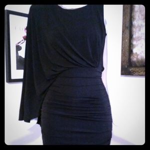 Bcbg Maxazria one shoulder LBD w/ ruching (NWOT)