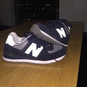 New Balance Navy Blue and Grey Sneakers