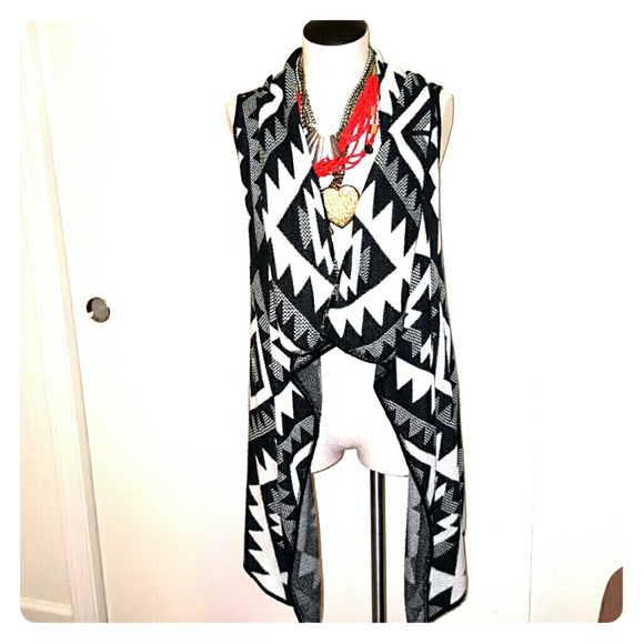 Boho Chic Aztec Sweater Vest