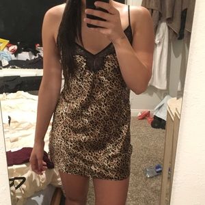 NWOT Victoria's Secret leopard & lace nightdress