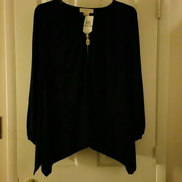 Michael Kors shark tail blouse women's 1x