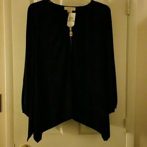 Michael Kors shark tail blouse women's 1x