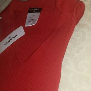 Brand New Chanel Collared Sleeveless V-Neck