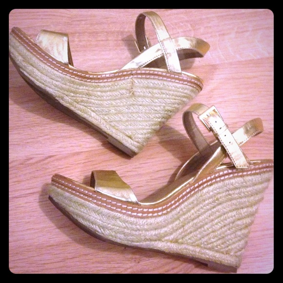 Steve Madden Gold Espadrilles