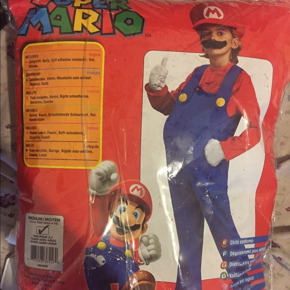Children's super Mario costume.