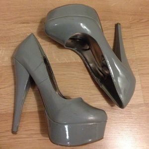 Steve Madden Grey Platform Heels