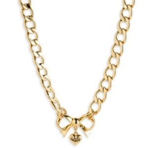 Juicy couture chunky gold bow necklace