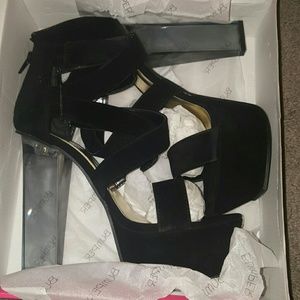 Black platform heels
