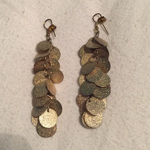 Gold dangle earrings