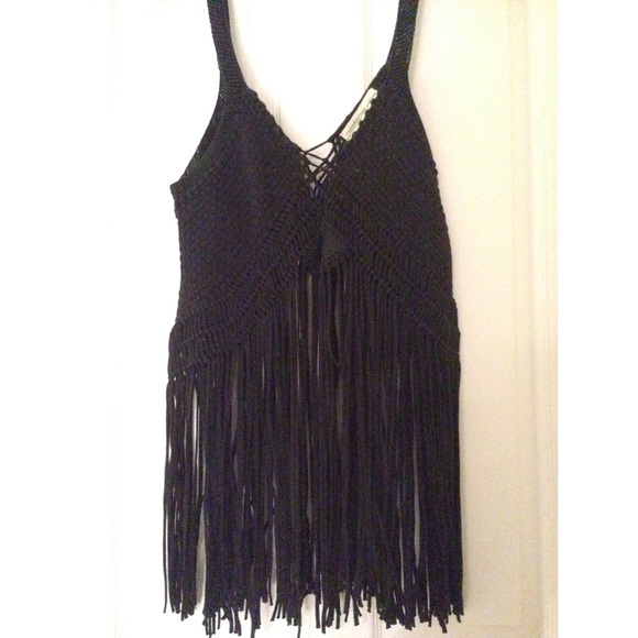 A see through black top