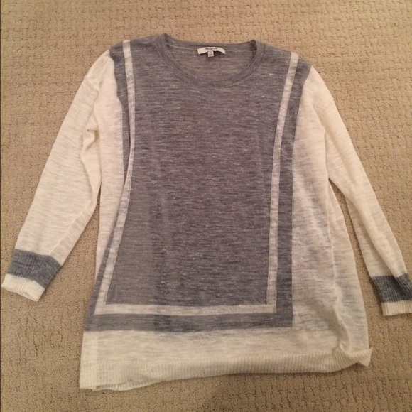 Grey and white lightweight sweater