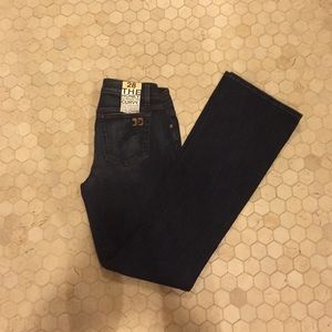 Gorgeous dark wash boot cut jeans