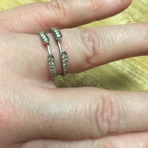 White gold wedding band wrap