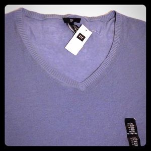 Gap sweater lightweight v-neck lavender size xxl