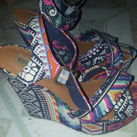 Steve Madden wedges colorful