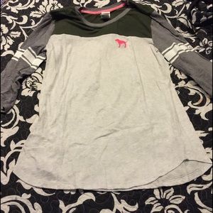 VS PINK 3 quarter sleeve t-shirt.