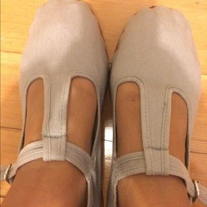 Gray Mary Janes